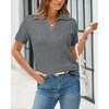 image:imageArachampCloz Womens Wool Blend Polo Business Casual Sweater Teacher OutfitsCable Knitgrey