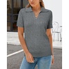 image:imageArachampCloz Womens Wool Blend Polo Business Casual Sweater Teacher OutfitsCable Knitgrey