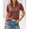 image:imageArachampCloz Womens Wool Blend Polo Business Casual Sweater Teacher OutfitsDusty Red