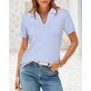 image:imageArachampCloz Womens Wool Blend Polo Business Casual Sweater Teacher OutfitsLight Blue