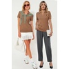 image:imageArachampCloz Womens Wool Blend Polo Business Casual Sweater Teacher OutfitsMocha Mousse