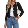 image:imageArachampCloz Womens Wool Blend Cropped Crewneck Fall Work Cardigan SweatersBlack
