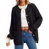 image:imageArachampCloz Womens Wool Blend Oversized Chunky Knit Fall Work CardigansBlack