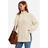 image:imageArachampCloz Womens Wool Blend Oversized Turtleneck Fall Work Casual SweaterBeige