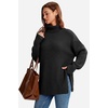 image:imageArachampCloz Womens Wool Blend Oversized Turtleneck Fall Work Casual SweaterBlack