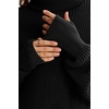 image:imageArachampCloz Womens Wool Blend Oversized Turtleneck Fall Work Casual SweaterBlack