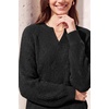 image:imageArachampCloz Womens Wool Blend Oversized V Neck Fall Winter Chunky SweatersBlack