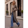 image:imageArachampCloz Womens Wool Blend Slim Fit Duster Fall Work Long CardiganCoffee