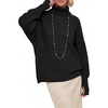 image:imageArachampCloz Womens Wool Blend Oversized Turtleneck Fall Work Casual SweaterBlack
