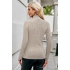 image:imageArachampCloz Womens Fall Ribbed Wool Blend Sweater Mock Neck Casual Outfits Long Sleeve Fitted Tops Trendy 2024Apricot