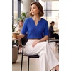 image:imageArachampCloz Womens Striped Short Sleeve Sweater Work Casual Fashion TrendyRoyal Blue