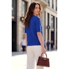 image:imageArachampCloz Womens Striped Short Sleeve Sweater Work Casual Fashion TrendyRoyal Blue