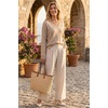 image:imageArachampCloz Womens Wool Blend Oversized V Neck Fall Casual Pullover SweaterApricot