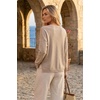 image:imageArachampCloz Womens Wool Blend Oversized V Neck Fall Casual Pullover SweaterApricot