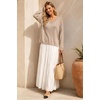 image:imageArachampCloz Womens Wool Blend Oversized V Neck Fall Casual Pullover SweaterApricot