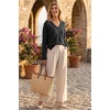 image:imageArachampCloz Womens Wool Blend Oversized V Neck Fall Casual Pullover SweaterBlack