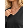 image:imageArachampCloz Womens Wool Blend Oversized V Neck Fall Casual Pullover SweaterBlack