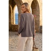 image:imageArachampCloz Womens Wool Blend Oversized V Neck Fall Casual Pullover SweaterCoffee