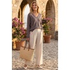 image:imageArachampCloz Womens Wool Blend Oversized V Neck Fall Casual Pullover SweaterCoffee