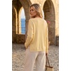 image:imageArachampCloz Womens Wool Blend Oversized V Neck Fall Casual Pullover SweaterCream Yellow