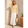 image:imageArachampCloz Womens Wool Blend Oversized V Neck Fall Casual Pullover SweaterCream Yellow