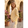 image:imageArachampCloz Womens Wool Blend Oversized V Neck Fall Casual Pullover SweaterCream Yellow