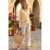 image:imageArachampCloz Womens Wool Blend Oversized V Neck Fall Casual Pullover SweaterCream Yellow