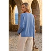 image:imageArachampCloz Womens Wool Blend Oversized V Neck Fall Casual Pullover SweaterHaze Blue