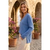 image:imageArachampCloz Womens Wool Blend Oversized V Neck Fall Casual Pullover SweaterHaze Blue
