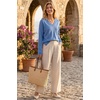 image:imageArachampCloz Womens Wool Blend Oversized V Neck Fall Casual Pullover SweaterHaze Blue