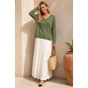 image:imageArachampCloz Womens Wool Blend Oversized V Neck Fall Casual Pullover SweaterOlive Green