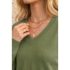 image:imageArachampCloz Womens Wool Blend Oversized V Neck Fall Casual Pullover SweaterOlive Green
