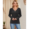 image:imageArachampCloz 2 Pack Womens Sweater 2026 Lightweight Soft V Neck Long Sleeve Fall Tops Fashion Clothes Casual Shirts PulloverBlackbeige Off White