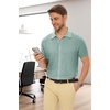 image:imageArachampCloz Mens Wool Blended Button Down Short Sleeve Sweater Knit 2025 Summer Fashion Dress Shirts Casual Business GolfLight Green