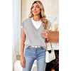 image:imageArachampCloz Sweaters Vest Women Fall Fleece Sleeveless V Neck Loose Ribbed Knit Pullover Sweater Vest Tops for WomenGray