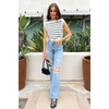 image:imageArachampCloz Women Business Casual Outfits Sleeveless Tank Tops Crew Neck Striped Sweater Vest Spring Summer 2024Whiteblack