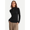 image:imageArachampCloz Womens 100 Merino Wool Long Sleeve Mock Neck Sweater Work FallBlack