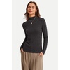 image:imageArachampCloz Womens 100 Merino Wool Long Sleeve Mock Neck Sweater Work FallDark Gray
