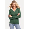 image:imageArachampCloz Womens 2026 Fall V Neck Sweaters Pullover Long Sleeve Knit TopsArmy Green
