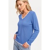 image:imageArachampCloz Womens 2026 Fall V Neck Sweaters Pullover Long Sleeve Knit TopsBlue