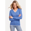 image:imageArachampCloz Womens 2026 Fall V Neck Sweaters Pullover Long Sleeve Knit TopsBlue