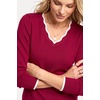 image:imageArachampCloz Womens 2026 Fall V Neck Sweaters Pullover Long Sleeve Knit TopsBurgundy