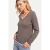 image:imageArachampCloz Womens 2026 Fall V Neck Sweaters Pullover Long Sleeve Knit TopsCoffee