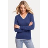 image:imageArachampCloz Womens 2026 Fall V Neck Sweaters Pullover Long Sleeve Knit TopsNavy