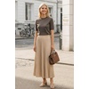 image:imageArachampCloz Womens Cashmere Wool Short Sleeve Sweater Business Casual TopsCoffee