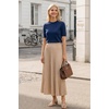 image:imageArachampCloz Womens Cashmere Wool Short Sleeve Sweater Business Casual TopsNavy