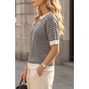 image:imageArachampCloz Womens Classic Striped Summer Crewneck Sweater Work Tops 2026Black