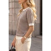 image:imageArachampCloz Womens Classic Striped Summer Crewneck Sweater Work Tops 2026Brown