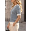image:imageArachampCloz Womens Classic Striped Summer Crewneck Sweater Work Tops 2026Navy