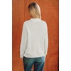 image:imageArachampCloz Womens Collared V Neck Eyelet Knit Fall Cotton Polo SweatersBeige